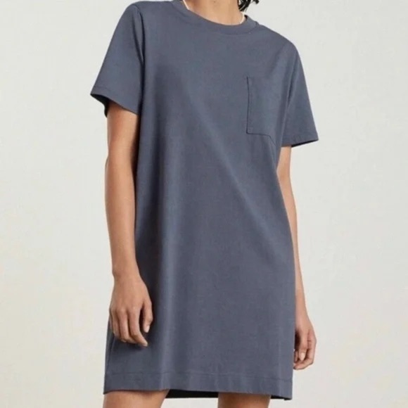 Everlane The Organic Cotton Weekend Tee Dress Blue Grey - Size XL - Picture 1 of 2